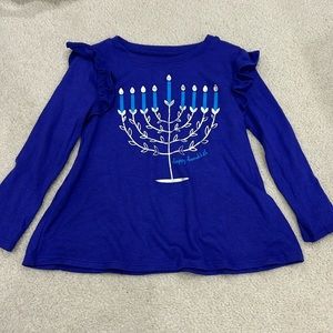 Girls 4T L/S Hanukkah Top -